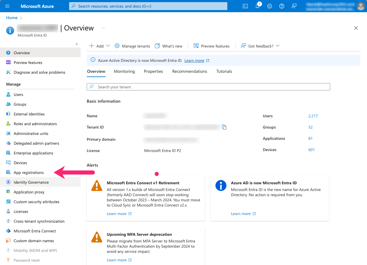 Azure Create Application